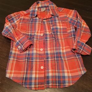 Carters 2T boys button down shirt plaid